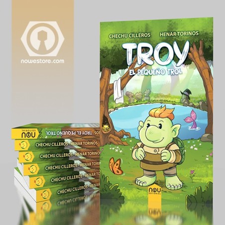 Troy, el pequeño trol novela infantil de valores de Henar Torinos y  Chechu Cilleros